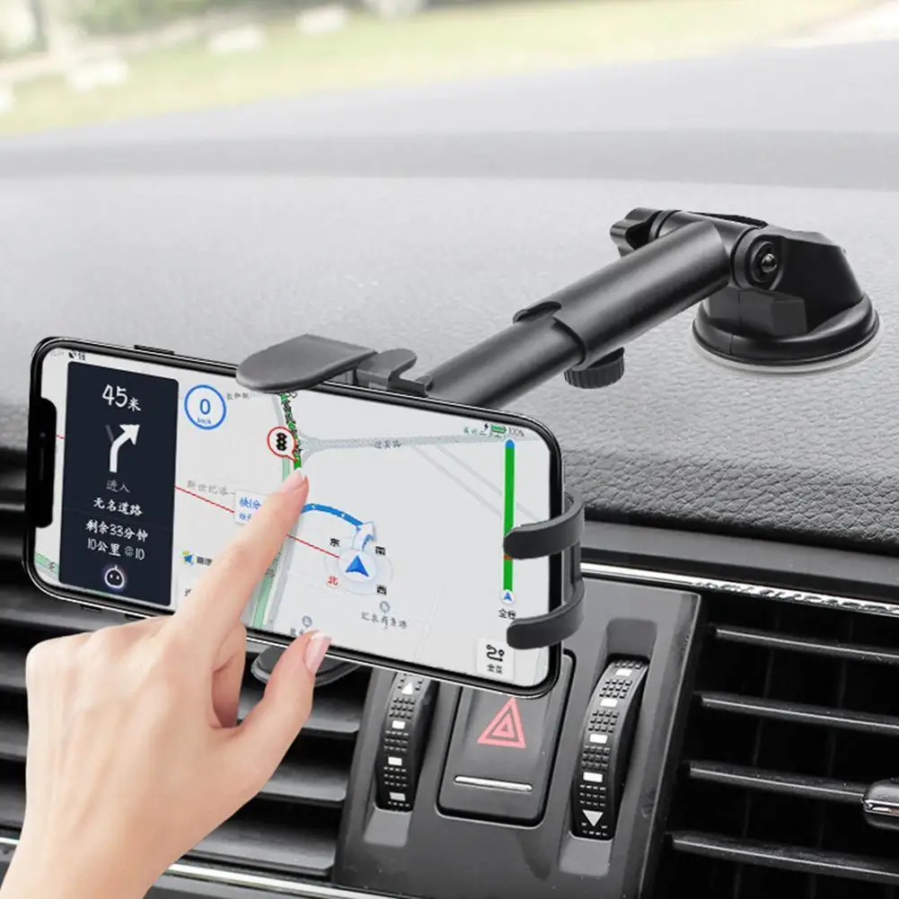 

Auto Lock Car Phone Holder Air Outlet Bracket Sucker Black Mobile Phone Holder Stand In Car GPS Mount Support For IPhone Xi P1F2