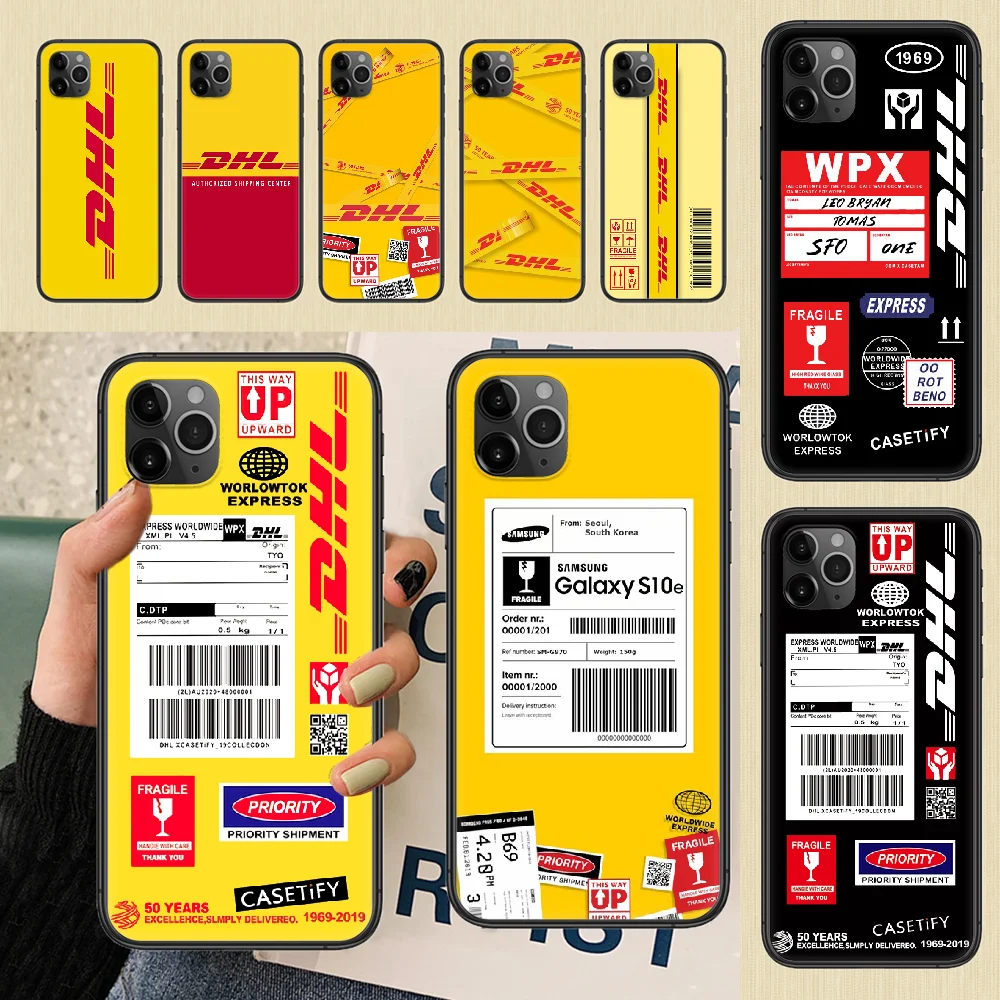 DHL экспресс чехол для телефона Корпус Корпуса iphone 5 5s se 2 6 6s 7 8 12 mini plus X XS XR 11 PRO MAX