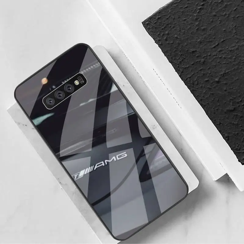 

Luxury Mercedes Benz Phone Cases Tempered Glass For Samsung S6 7 8 9 10 20 Plus Ultra Note8 9 10 10pro