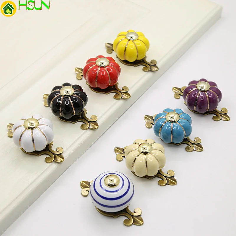 

2 pcs Single hole cabinet door handle modern simple cabinet wardrobe light luxury art pumpkin round handle single hole handle