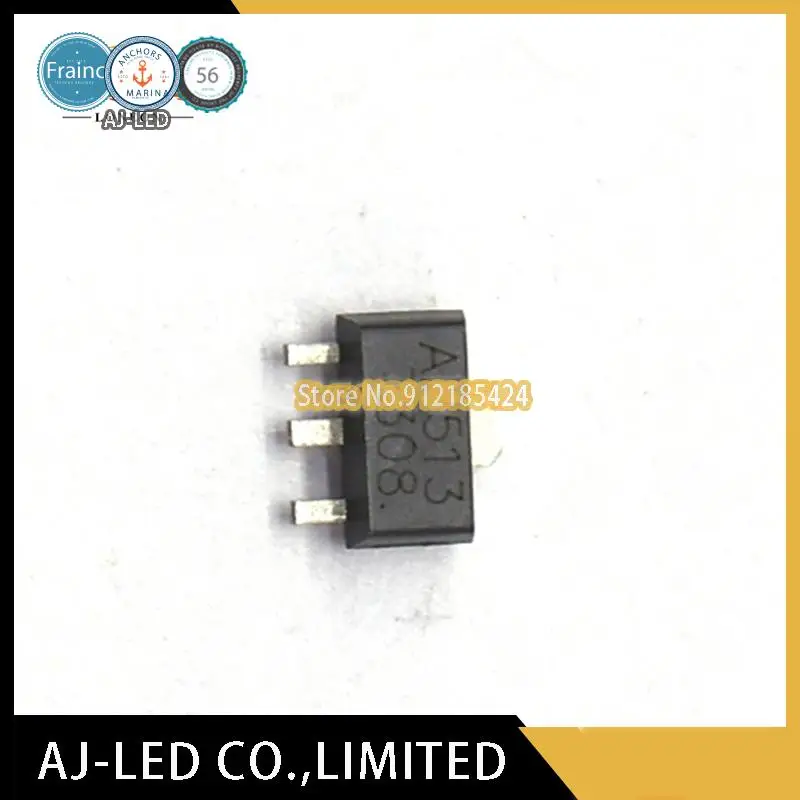 

10pcs/lot OH513 Mark:513 Hall switch sensor Bipolar latch high temperature Hall element SMD SOT-89