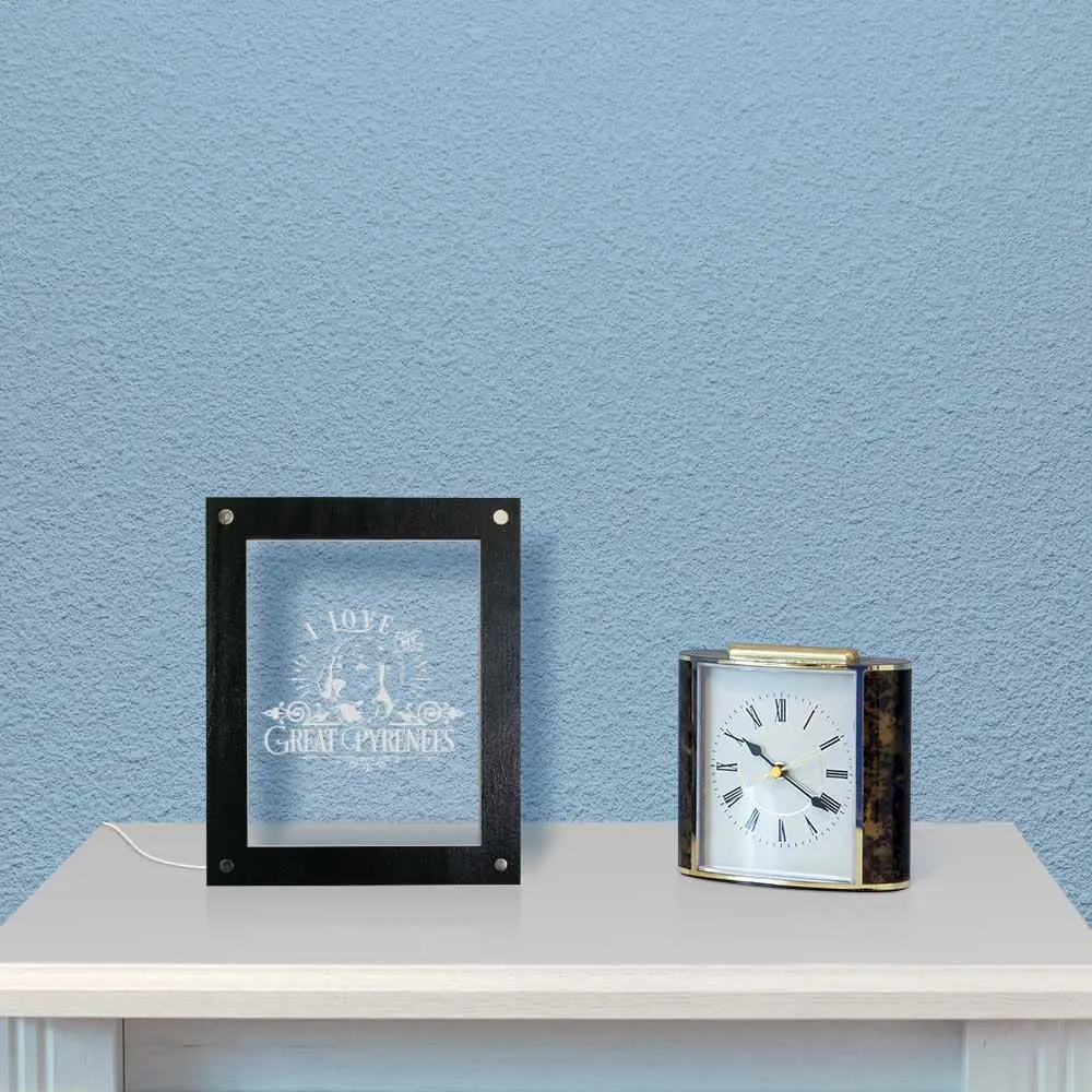 Светодиодная акриловая лампа с изображением щенка и собаки I Love my Great Pyrenean