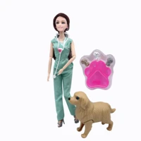 the fashionable barbies princess doll childrens toy set in 2019 111 5 doll 1big dog 3puppy home plastic enamel toy