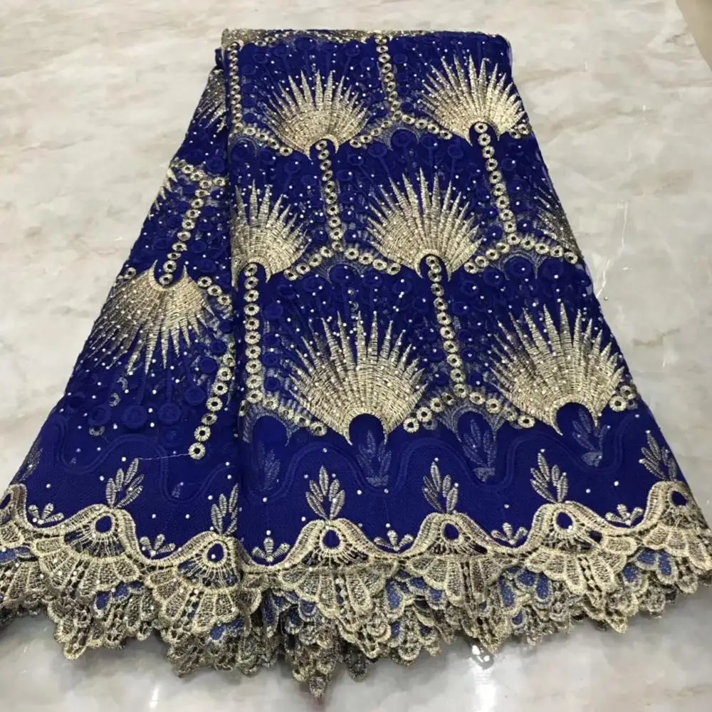

2019 Latest African Lace Fabric 2019 High Quality Net Lace African Guipure Tulle Lace Embroidery Nigerian Wedding Lace Fabric