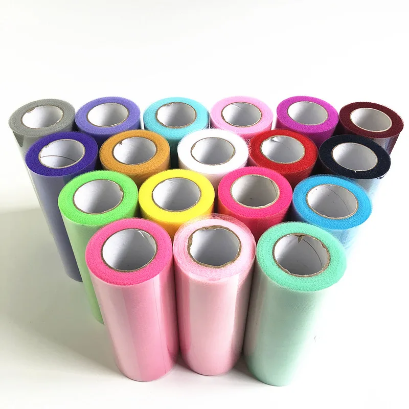 Тюль рулон 15 см 22 м детский душ рулоны свадебное украшение ткань органза тюль