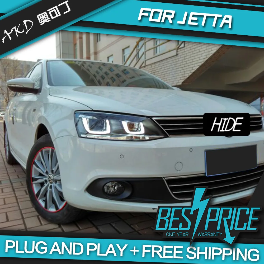 АКД автомобилей Стайлинг фары для VW Jetta 2012-2017 MK6 светодиодный ходовые огни
