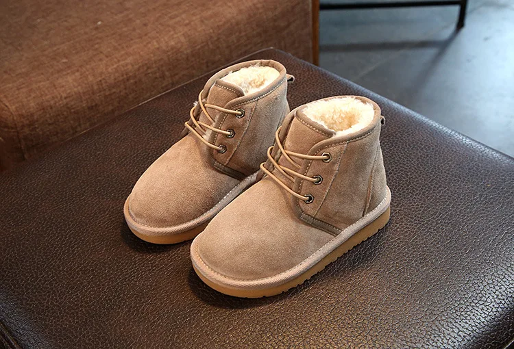 Г. Зимние ботинки для мальчиков chaussure, замшевые сапоги на плоской подошве, теплые школьные туфли из натуральной кожи очень мягкие и удобные на возраст от 1 до 9 лет