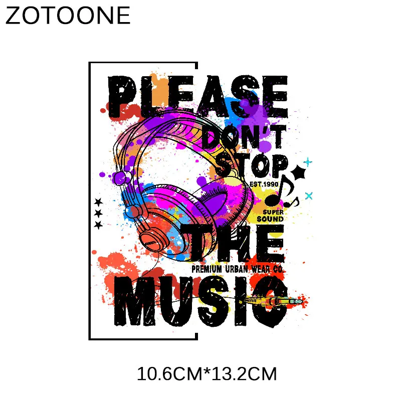 ZOTOONE с надписями и принтом со значком для детей Утюг на наклейки пальцы одежды