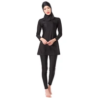 abaya dubai arab hijab long sleeve conservative swimwear muslim women swimwear islamic ethnic monochrome beach fashion swimwear