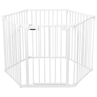 6 panel baby safe metal gate play yard pet fence barrier wall mount adjustable hw64294