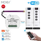 Tuya Smart Life, Wi-Fi, RF433 шторой переключатель с пультом дистанционного управления для электрического штарки ролика солнцезащитный крем Google Home Alexa умный дом
