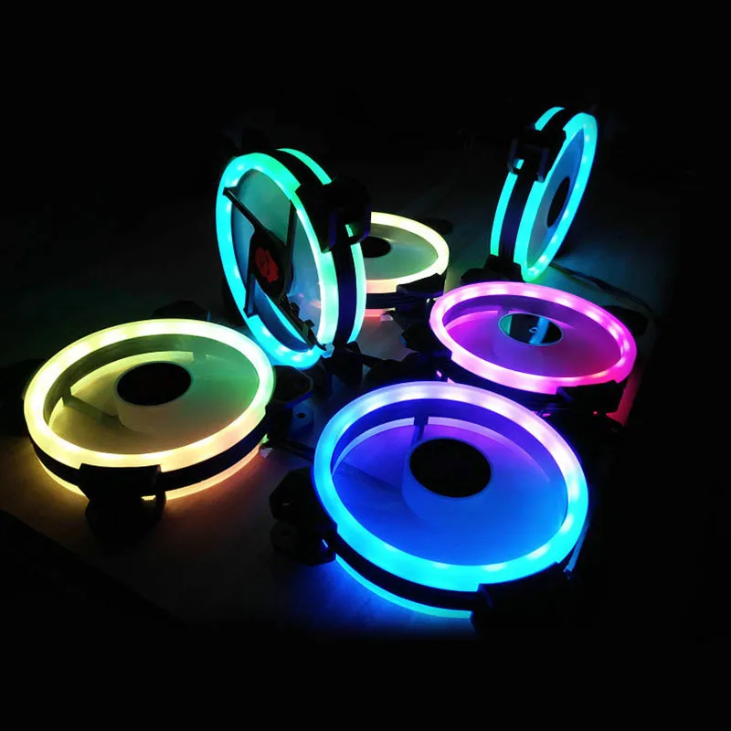 Новый Популярный вентилятор для ПК RGB 12 в 6 Pin см охлаждающий с контроллером