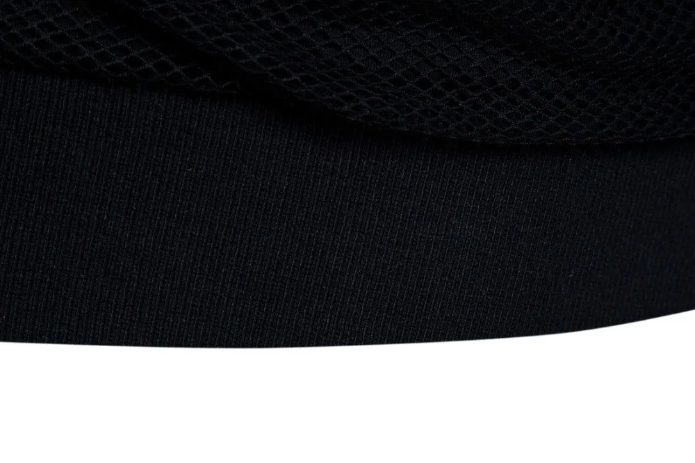 #4105 летняя футболка без рукавов для мужчин черная/белая Сетчатая с капюшоном в