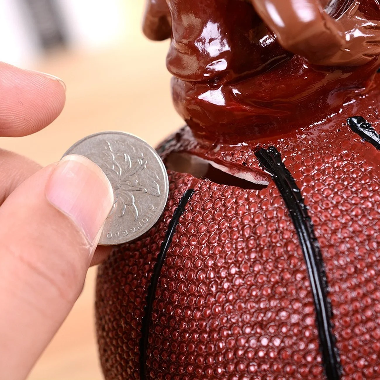 

Creative Small Piggy Bank Basketball Star Accessories Desktop Decoration for Fans Novelty Gift
