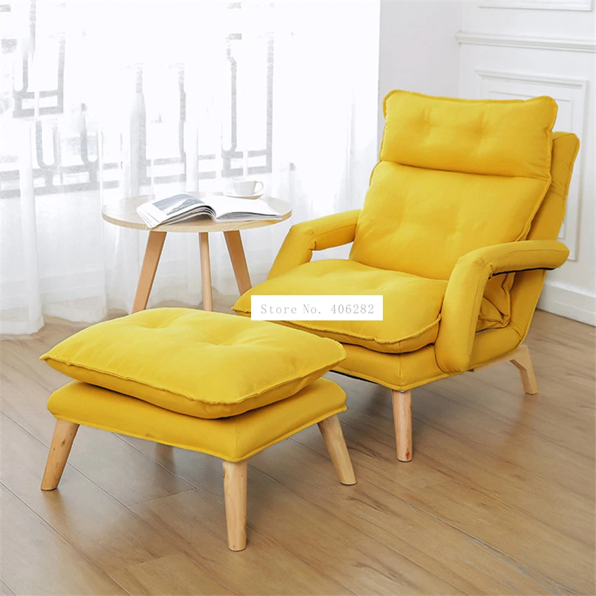 

Ленивый кресло для отдыха лежа кресло с подставкой для ног 4-Шестерни спинка Гостиная обучения WatchingTV Досуг одноместное кресло-диван