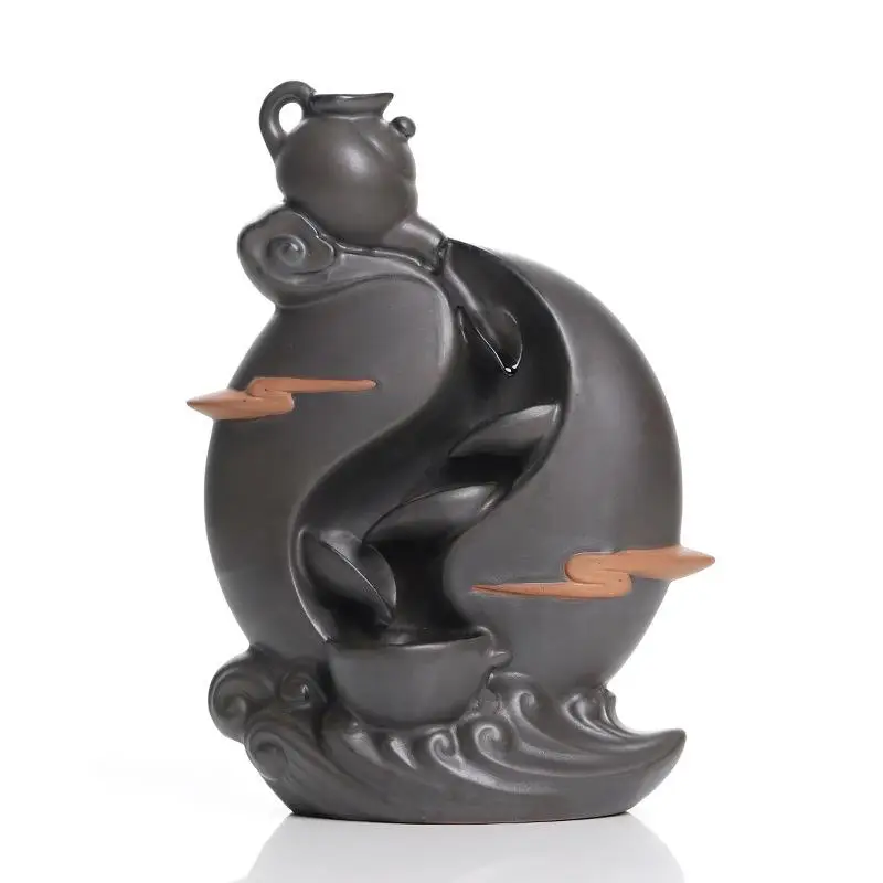 

Smoke Waterfall Backflow Incense Burner With 100 Pcs Cones Ceramic Incense Sticks Holder Creative Home Decor Porcelain Plated