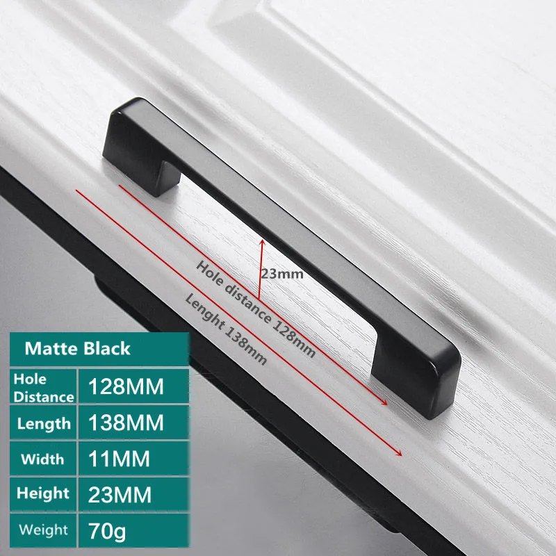 Новый цинковый сплав черный цвет для шкафов ручки Американский Стиль двери