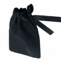 black cotton gift bags jewelry sack 5x7cm 7x9cm 11x14cm 15x20cm pack of 50 makeup packaging pouches