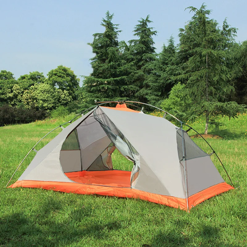 Двойная Ультралегкая туристическая палатка для кемпинга алюминиевые палатки