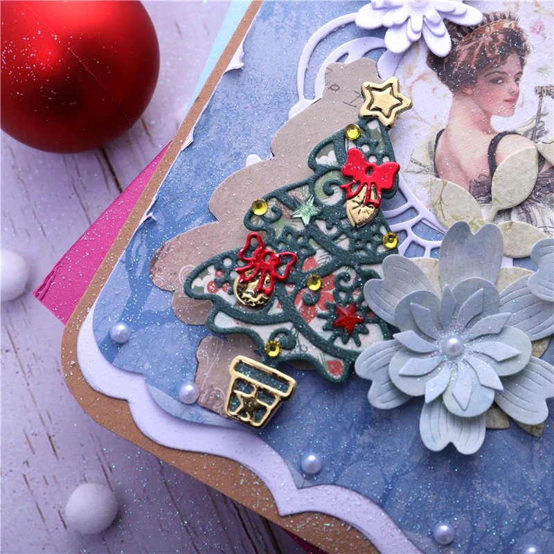 DiyArts Рождественская елка металла резки Скрапбукинг Ремесло штампы трафарет