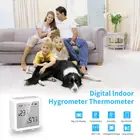Датчик температуры и влажности Tuya Smart Home с Wi-Fi, комнатный гигрометр, термометр с ЖК-дисплеем, поддержка Alexa Google Home