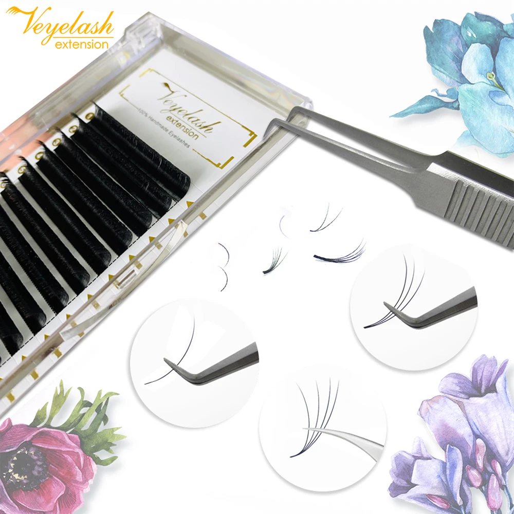Viplash Easy Fan Volume Lashes Blooming Individual Eyelash Extension Faux Mink Eyelashes Thick Natural and soft False | Красота и