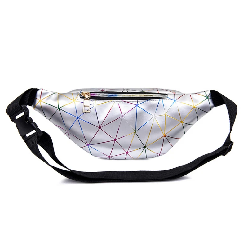 Поясная Сумка женская розовая Серебряная поясная сумка Женская банан ПУ хип