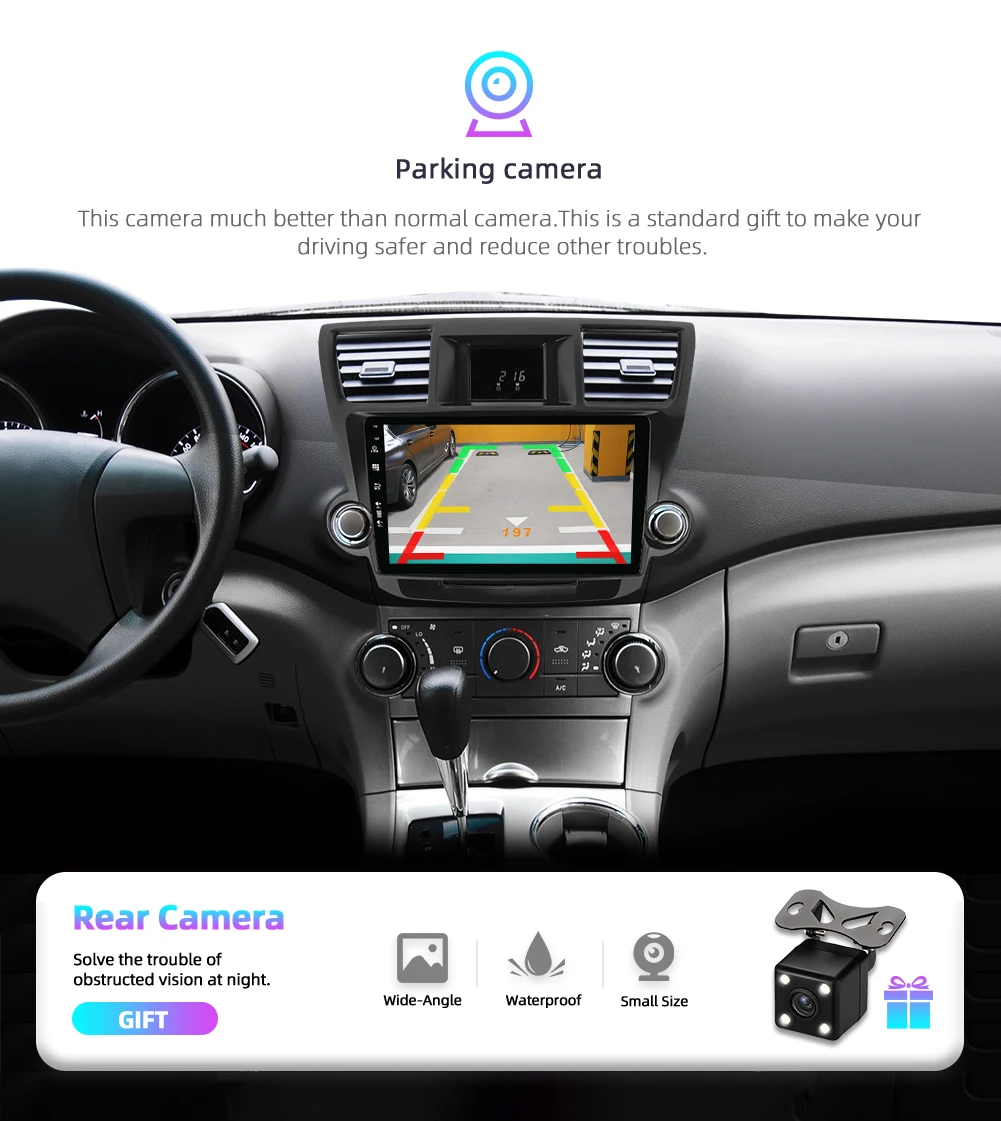 Автомагнитола Bosion мультимедийный проигрыватель на Android 10 0 DSP для Toyota Highlander 2009-2014 2