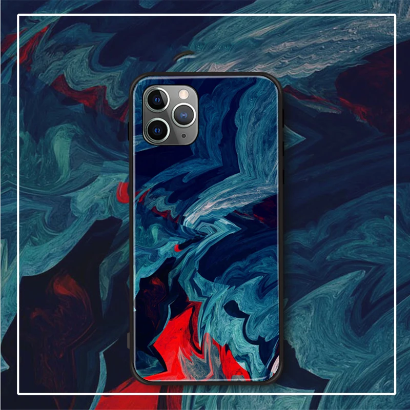 Силиконовый чехол для Iphone11 вулканический камень мягкий xs max защита от падения 8