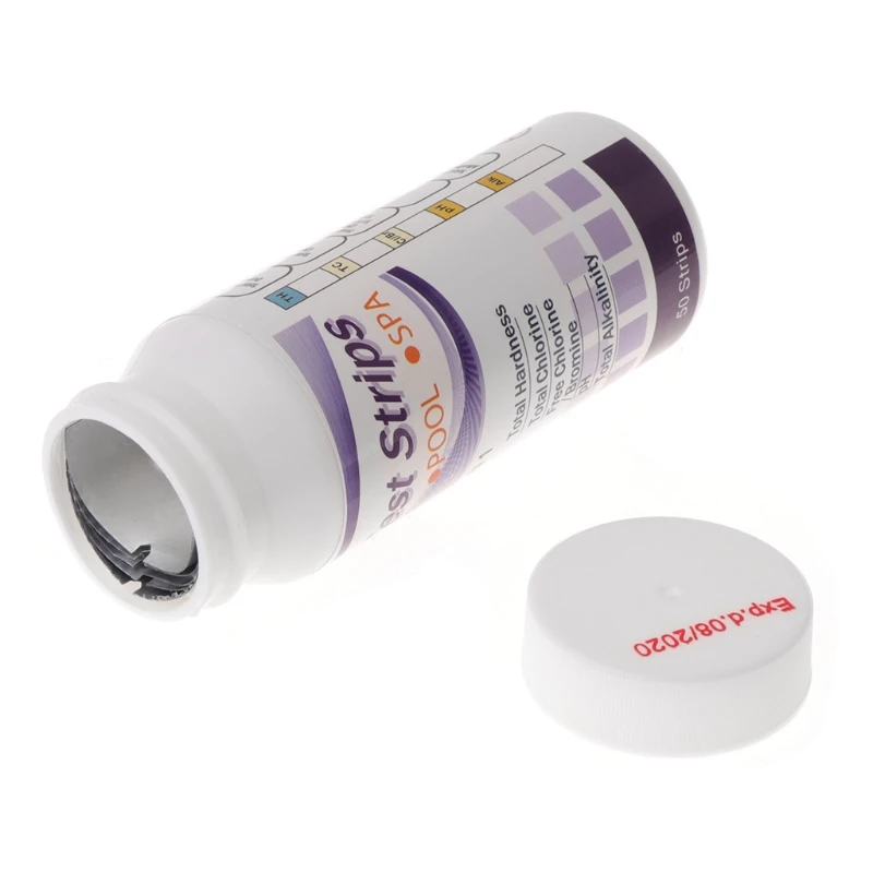 50 шт тест-полоски для воды 5 в 1 бассейн спа pH хлор Щелочность твердость брома |