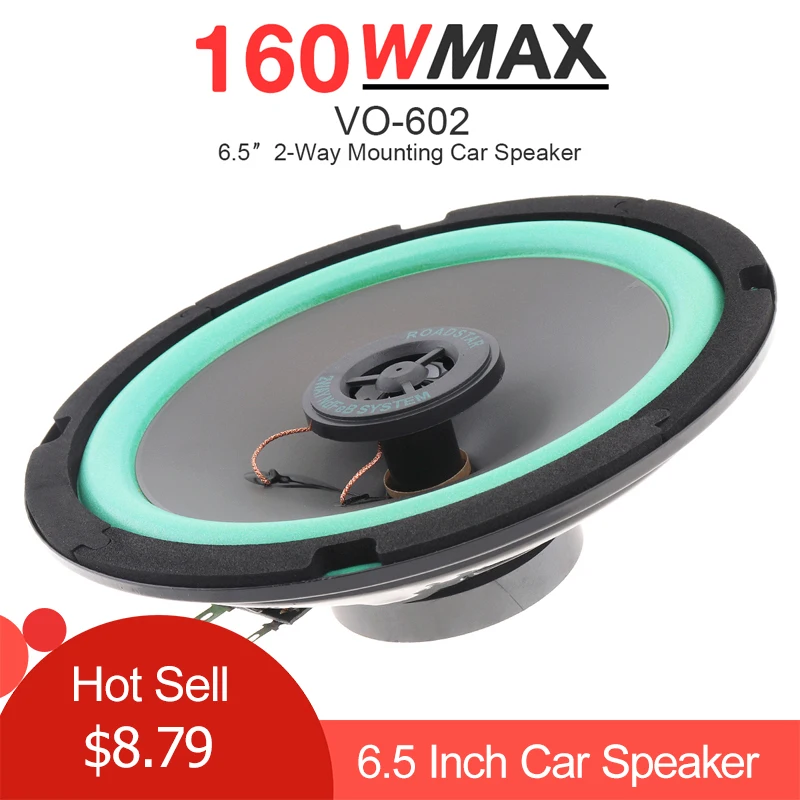 1 шт., 6,5 дюймов, 160 Вт, автомобильный HiFi коаксиальный динамик, автомобильная дверь, авто аудио, стерео, полный диапазон частот, динамик s для автомобилей, транспортных средств