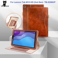 case for lenovo tab m10 hd 2nd smart stand cover for tb x306x tb x306f 10 1 inch capa with hand strap