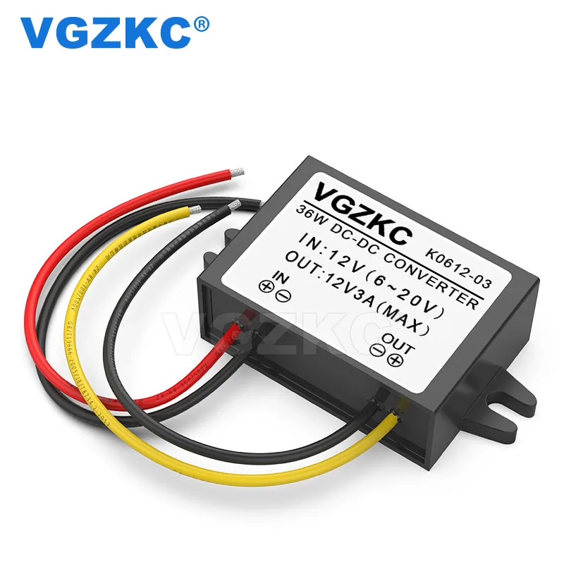 

12V to 12V 3A DC power module, 6-20V to 12V regulated converter 12V to 12V automotive power module