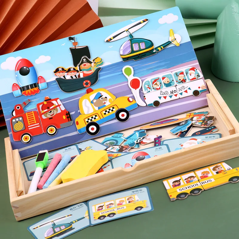 

Детская головоломка, обучающие игрушки для малышей, наряды, игрушки, карточки для тренировок, модель, магнитные наклейки