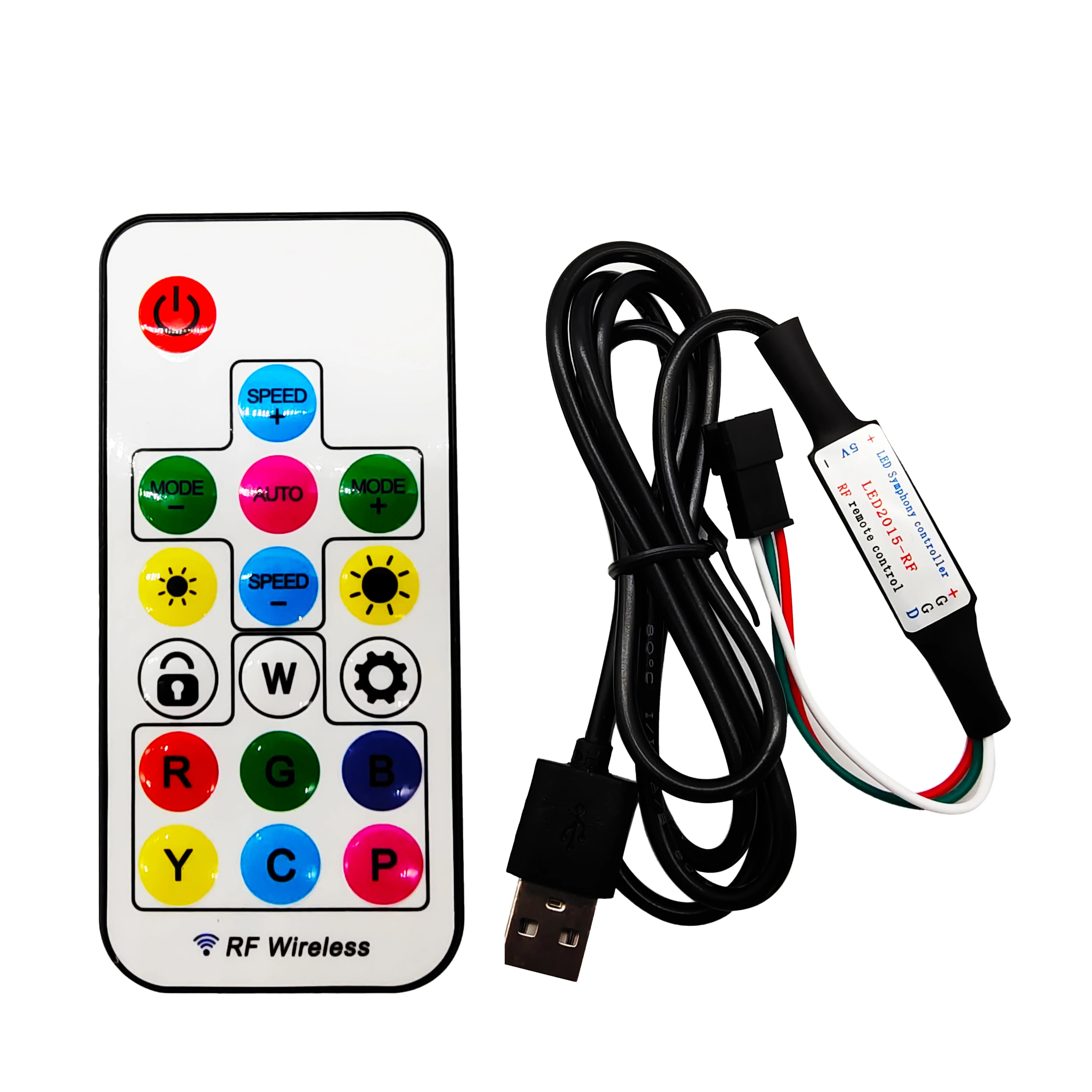 17 клавишным USB RF удаленный беспроводной контроллер Применение в 5/12/24V WS2811 WS2812 WS2813