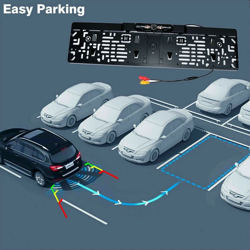 

Car 170 IR LED Rear View Camera Wireless License Plate Parking Aid EU