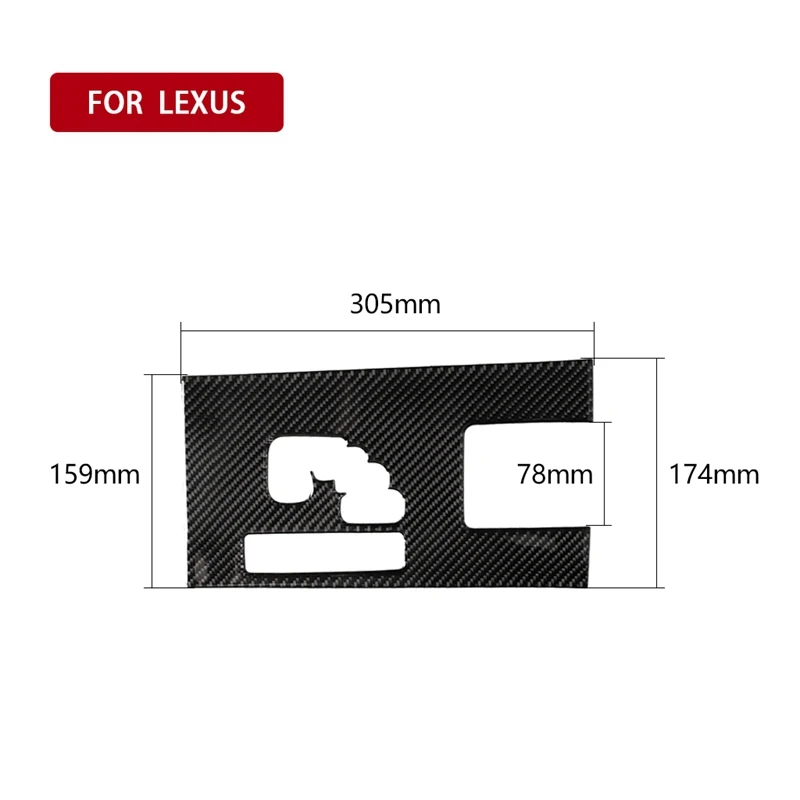 Для LEXUS IS250 300 350C 2006-2012 углеродное волокно Автомобильная панель переключения передач декоративная наклейка внутренняя отделка Аксессуары