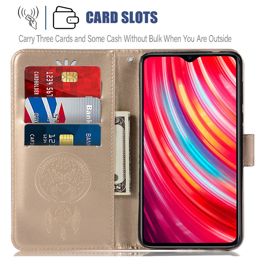 Кожаный чехол подставка для Xiaomi Redmi Note 8 Pro книжка Xiomi Mi Note8 Red бумажник Note8Pro 8Pro