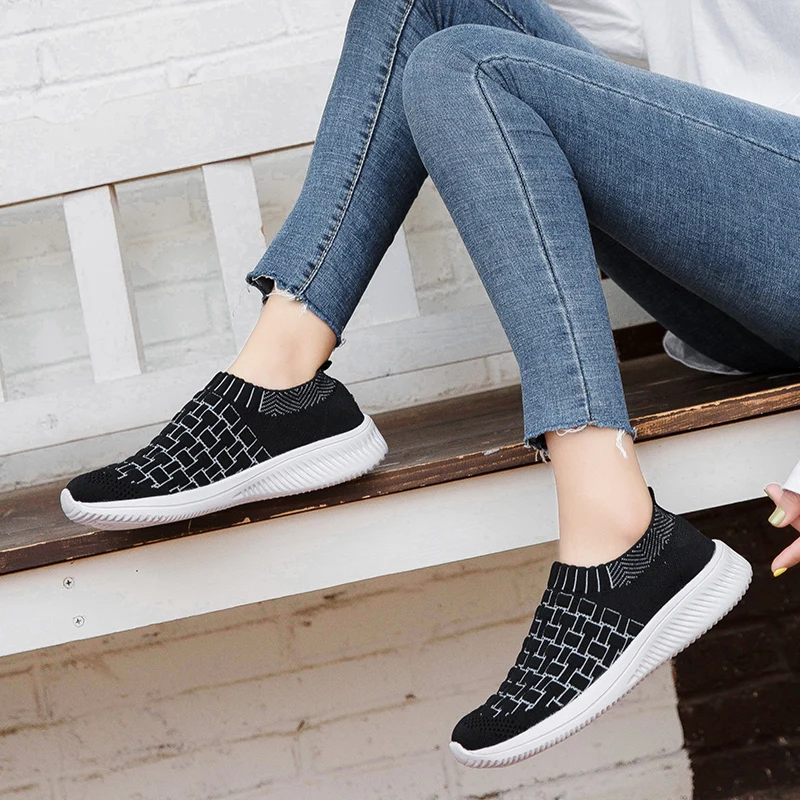 2020 Women Tennis Shoes Breathable slip on Air Mesh Sock Female Sneakers Sports Footwear Tenis Feminino Chaussure Femme