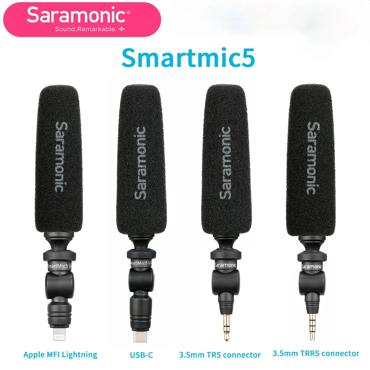 Saramonic SmartMic5 сверхдлинный однонаправленный микрофон для телефона IOS Dv камера
