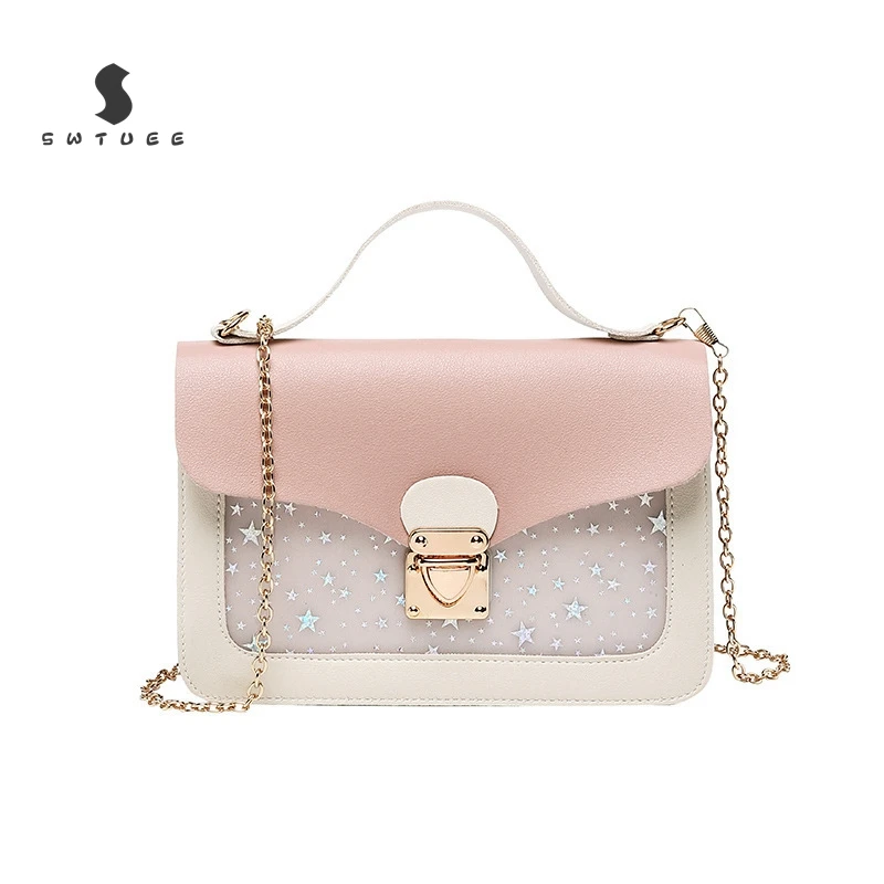 Модная современная женская сумка на ремне со звездами роскошный маленький