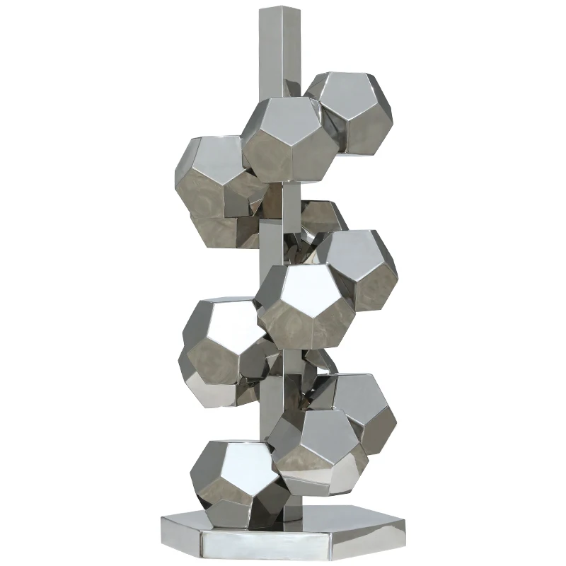 

TT Hotel Lobby Stainless Steel Jucai Stone Floor Ornaments Home Living Room Decoration Hallway Corridor Sculpture Artwork