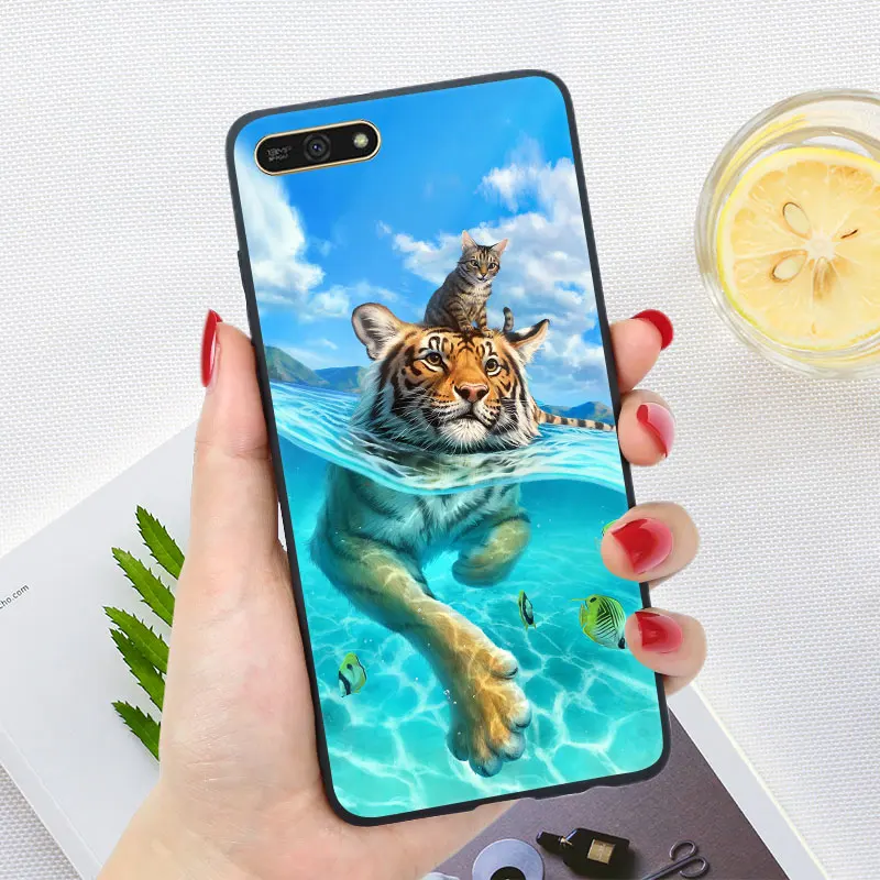 oo4 Яркий чехол huawei Y5 Y5 Y6 Prime Lite Y6 67 чехол Глянцевая задняя крышка для телефона Y5 чехол s - Цвет: oo4