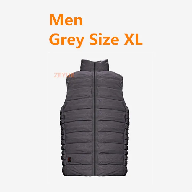 Men Grey XL Xiaomi Cottonsmith Графеновый умный терморегулирующий пуховый жилет с 4 передачами для мужчин и женщин, теплая одежда - Цвет: Men Grey XL
