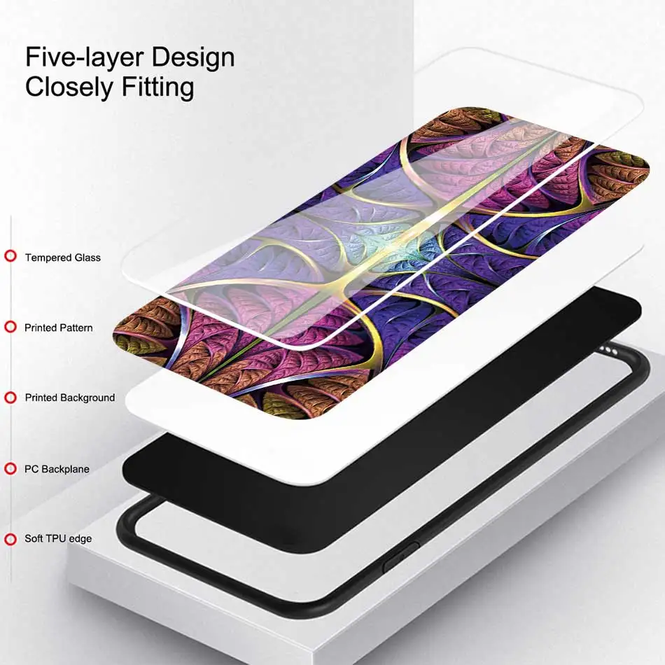 

Pattern Fractal Art Symmetry Capa for Oneplus 8 Nord 7 8T 7T Pro 5G Z Tempered Glass Case for 1+ 8Pro 7Pro 7TPro Phone Bag Cover