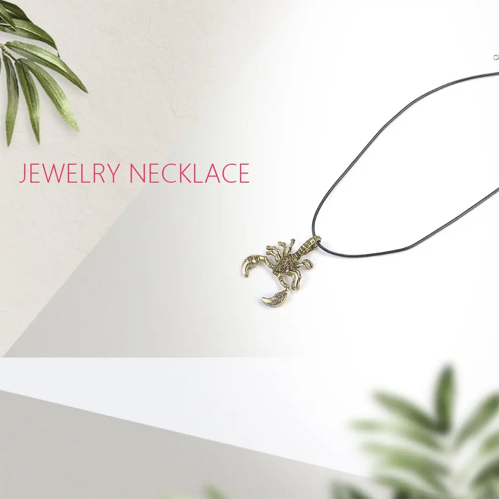 Ретро Мужские насекомые Кулон Колье с кулоном в виде скорпиона