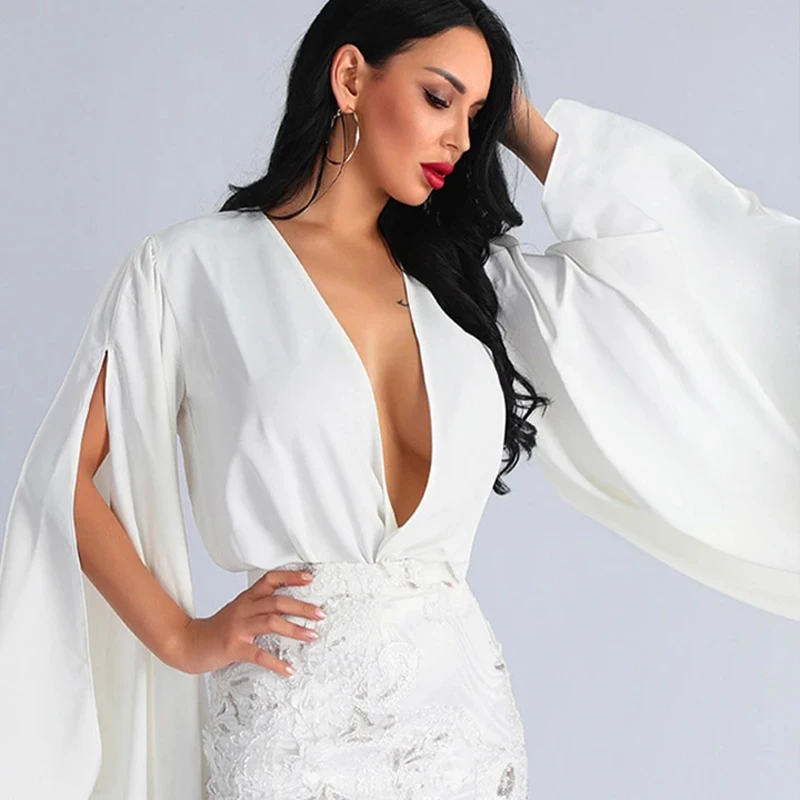 Модная элегантная Женский комплект 2 шт. с длинными рукавами кружевная Эротичная