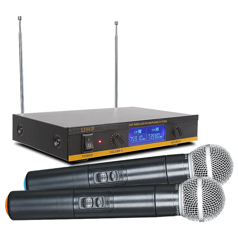 2 шт. профессиональный беспроводной конденсаторный ручной микрофон с приемником