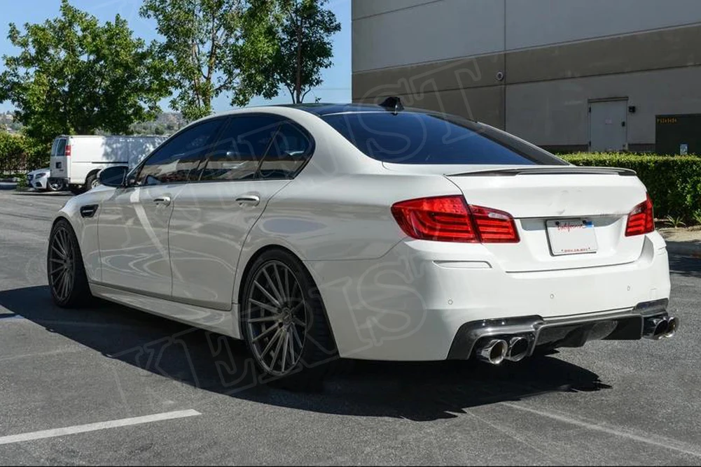 Задний диффузор для BMW F10 M5 Sedan 2012-2017 серый FRP/Углеволокно заднего бампера спойлер 3D