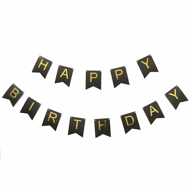 

Solid Happy Birthday Flag Banner Boy Girl Garland Multicolor Party Hanging Decoration Baby Shower Favors Home Decor